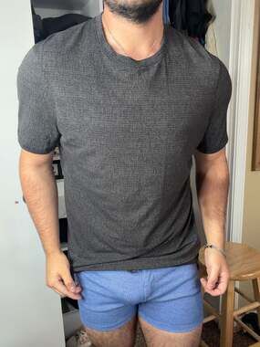 Lululemon In Mind Short Sleeve Shirt in Dark Grey Space Dye